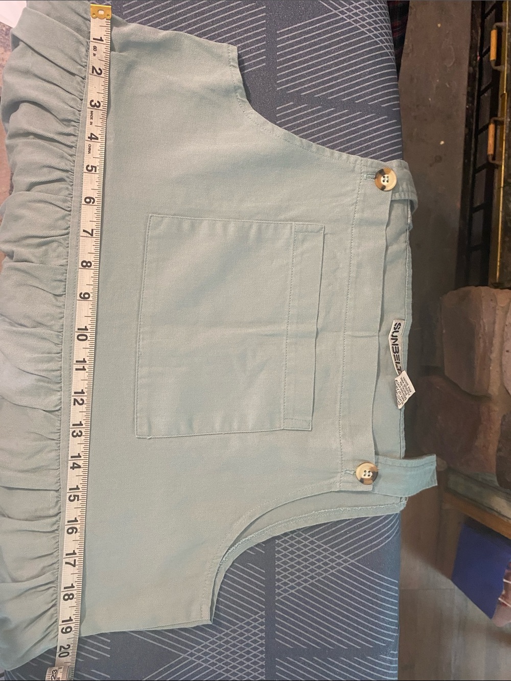 Sunbelt Light Blue Cotton Pinafore Midi Dress - Picture 7 of 10
